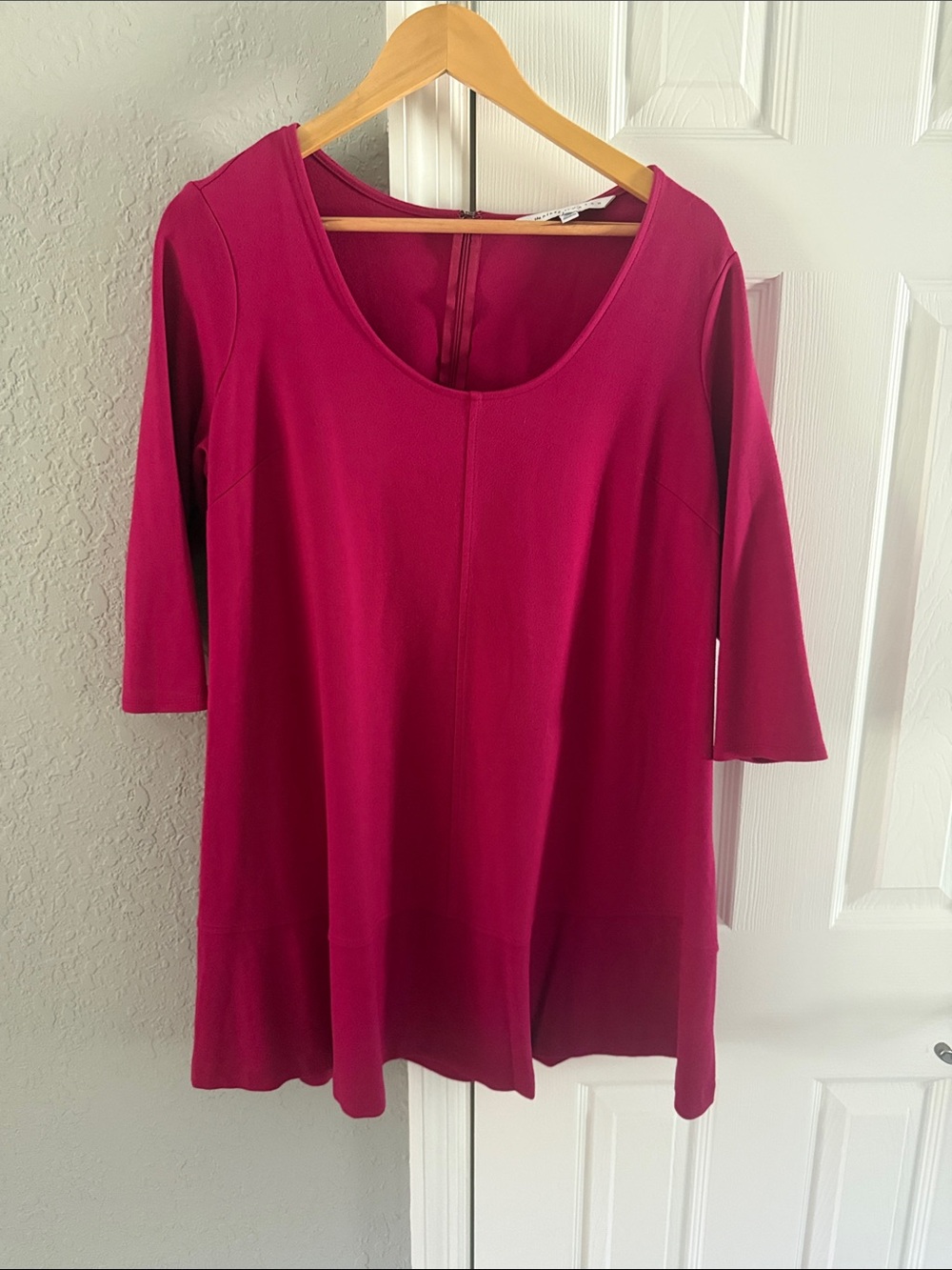 The Nines by HATCH Scoop Neck Tunic Top - Raspberry